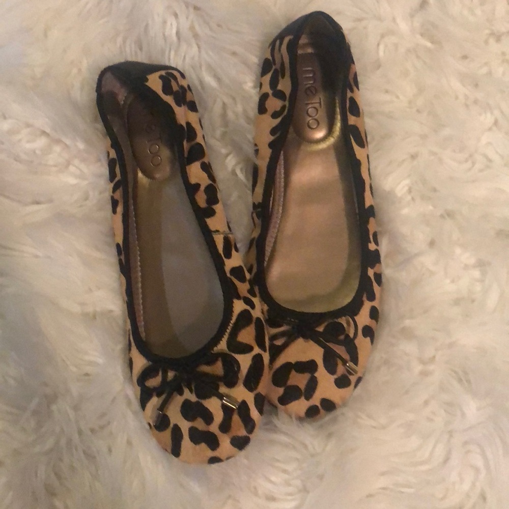 Me Too Halle leopard flats women’s size 9.5
